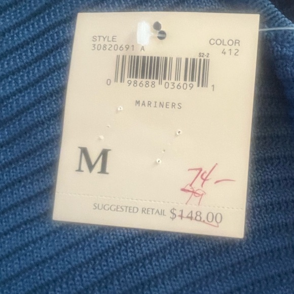 Dana Buchman Blue Sleeveless Knit Top - Picture 3 of 4